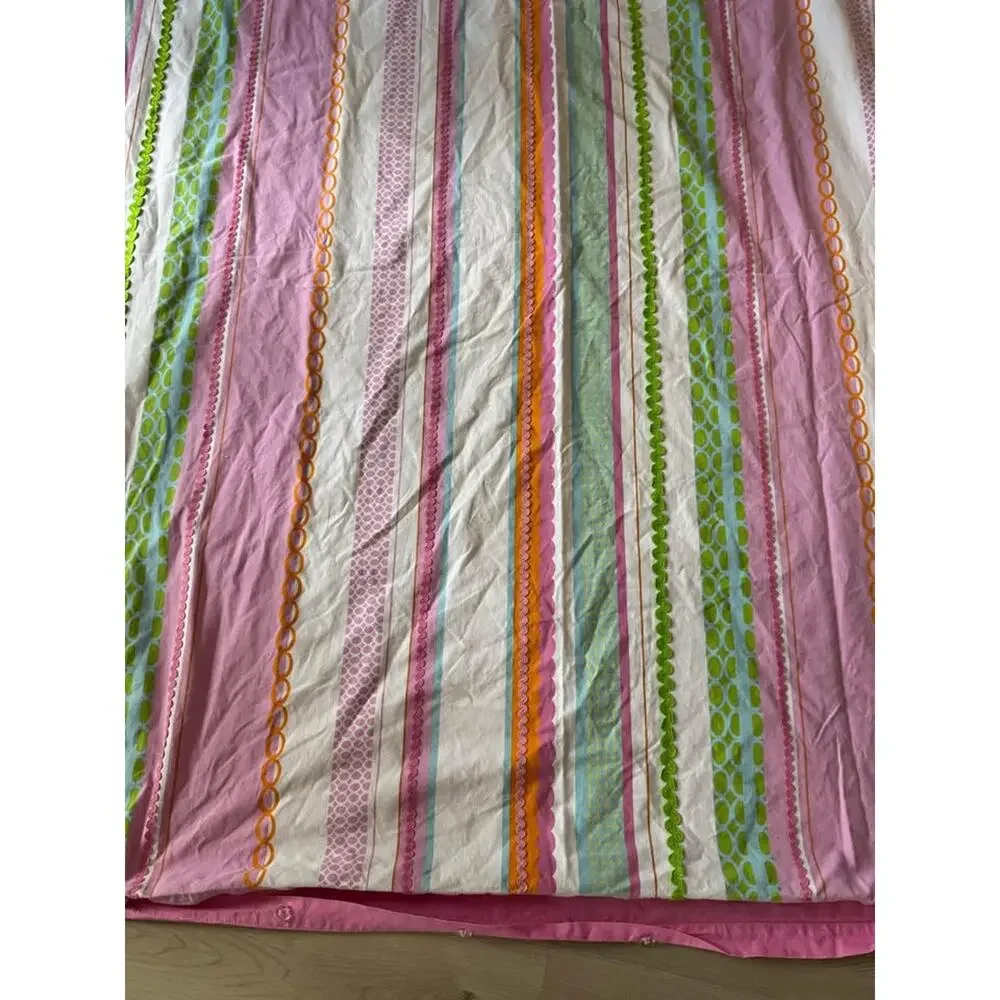 Swell by Cynthia Rowley Twin Sized Girls Bedding Pink Ric Rac Duvet Dover